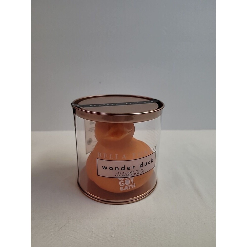 NIB Bella Tunno Orange Handsome Wonder Duck Non-Toxic cheeky‎ bath friend